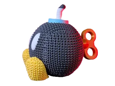 Bob-omb Tejido 3D – Edición Gamer Decorativa