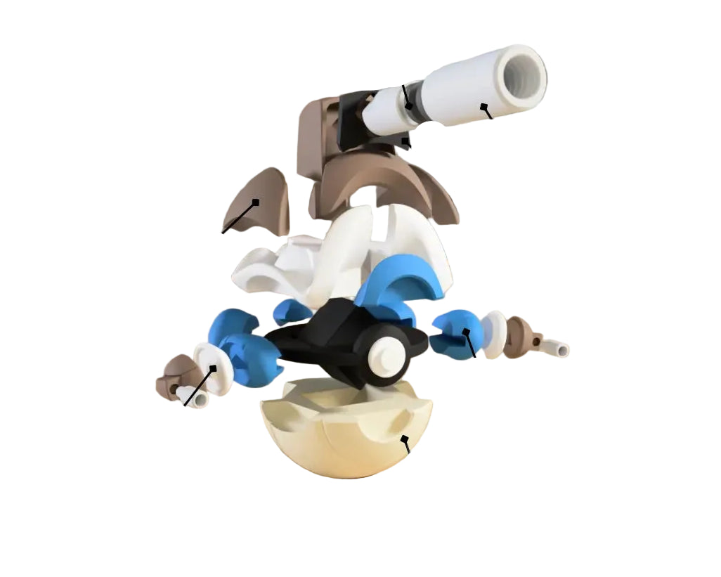 Pokébola Mega Blastoise #0009 – Edición Legendaria 3D