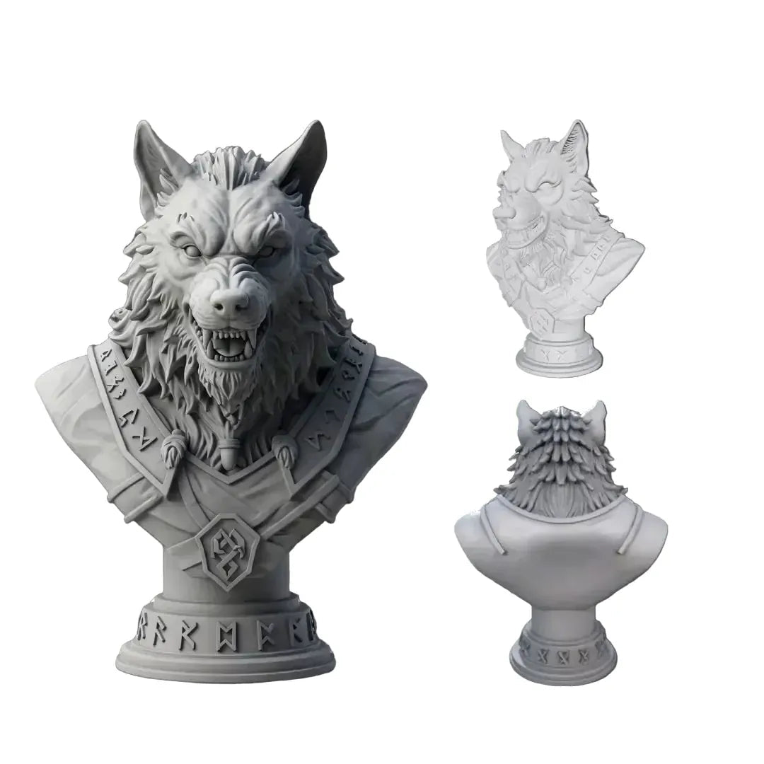 Busto 3D Hombre Lobo – Escultura Decorativa Impresa en 3D - Impresión 3D en Colombia - N3XT