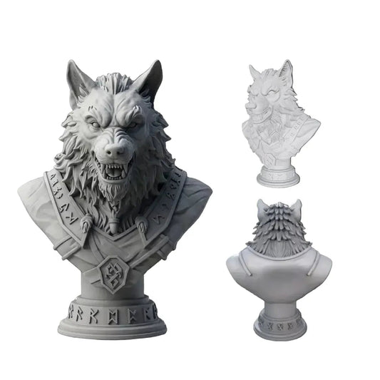 Busto 3D Hombre Lobo – Escultura Decorativa Impresa en 3D - Impresión 3D en Colombia - N3XT