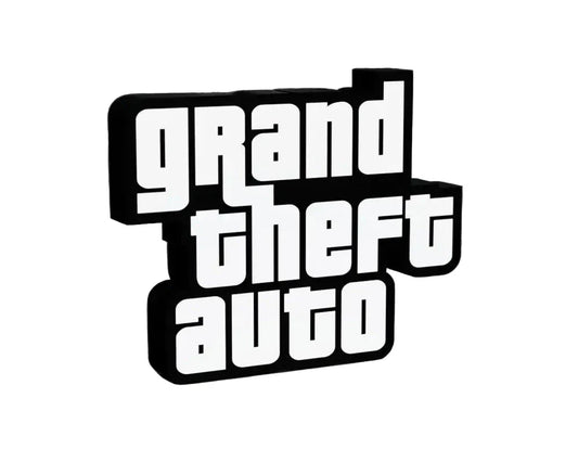 Light Box Grand Theft Auto – Logo Luminoso LED Gamer - Impresión 3D en Colombia - N3XT